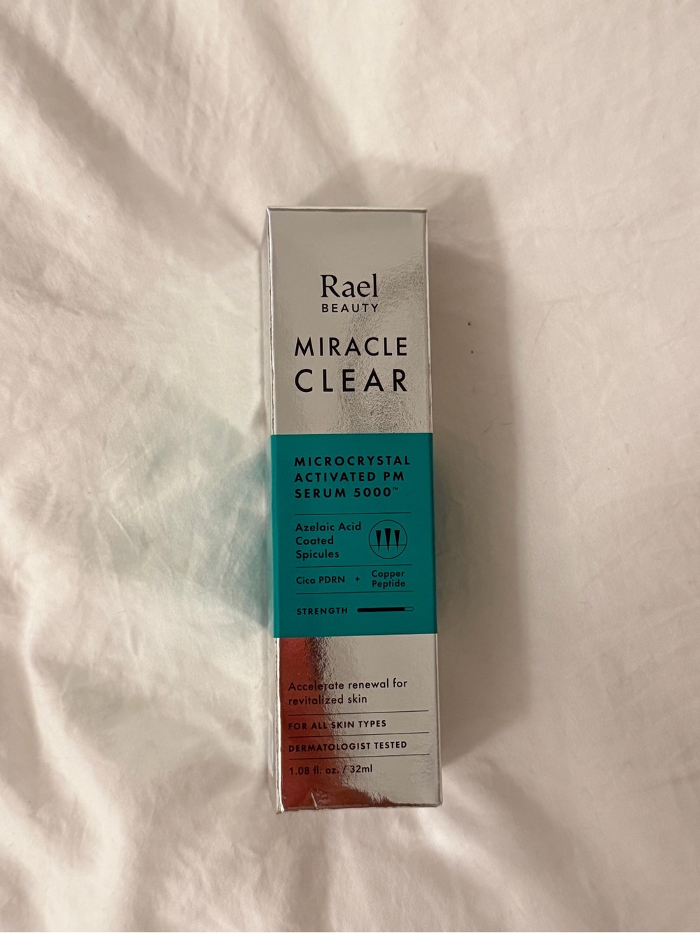Rare Beauty Miracle Clear Microcrystal Activated PM Serum 5000 - Teal & Silver